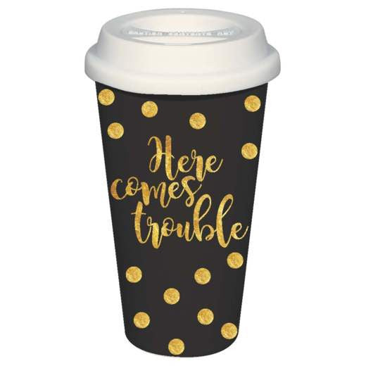 Here Comes Trouble Travel Mug