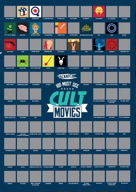 Cult Movies Scratch Off Poster